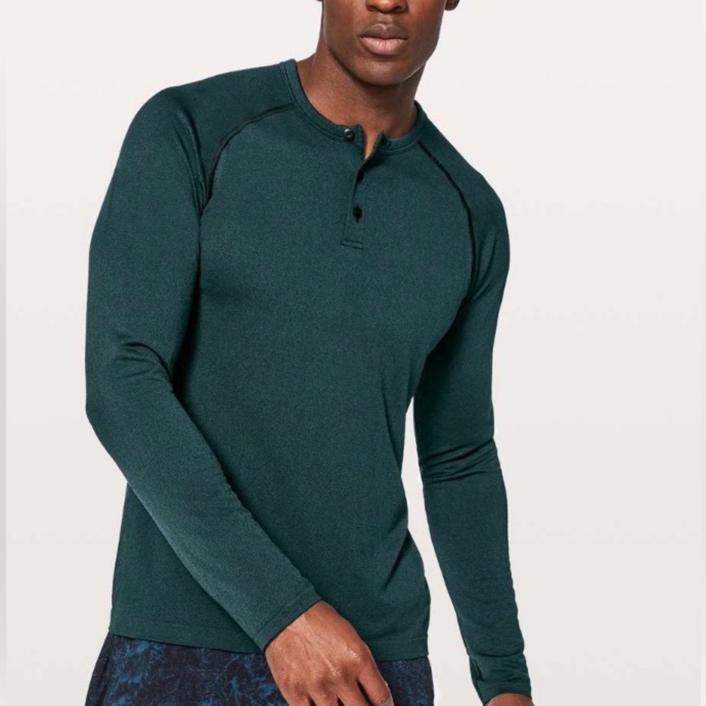 Lululemon Metal Vent Tech Henley long sleeve shirt medium
